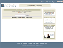 Tablet Screenshot of jobs.advancedlearners.com